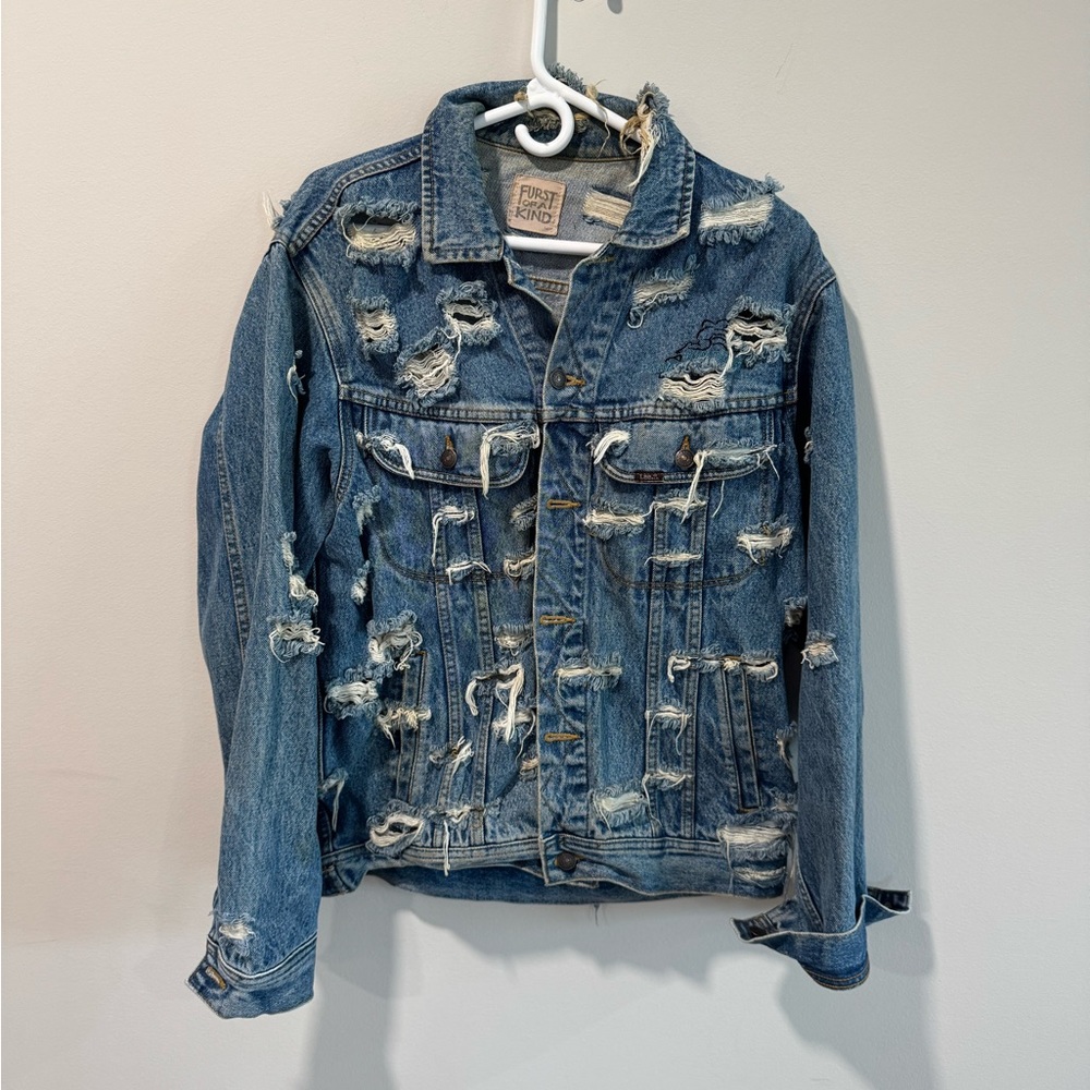 NWOT First of a Kind Distressed Denim Jacket